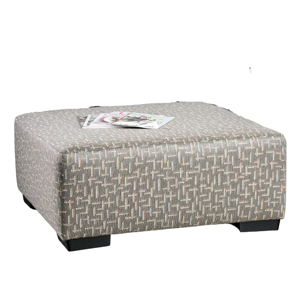 English Elm Gray Upholstery Ottoman 41"L x 41"W x 20"H – Plush Transitional Seating, Solid Wood Frame, Easy Assembly Gray 39 L x 39 W x 15 H B2741P356297
