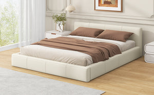 English Elm Christopher Knight Home® - [Stylish Stylish Beige Upholstered Bed – Modern Comfort & Durability For Your Bedroom, Fits All Mattress Sizes N769P241233K