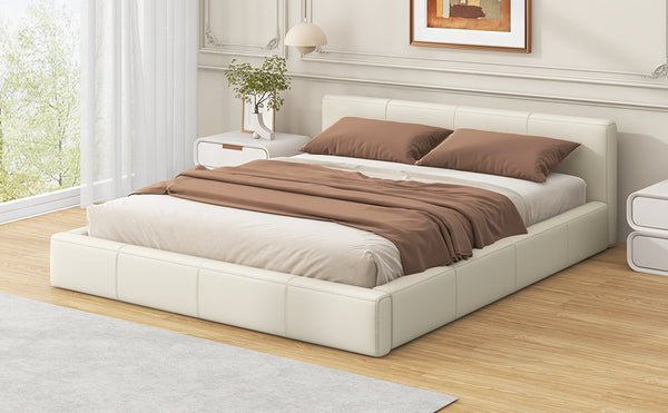English Elm Christopher Knight Home® - [Stylish Stylish Beige Upholstered Bed – Modern Comfort & Durability For Your Bedroom, Fits All Mattress Sizes N769P241233K