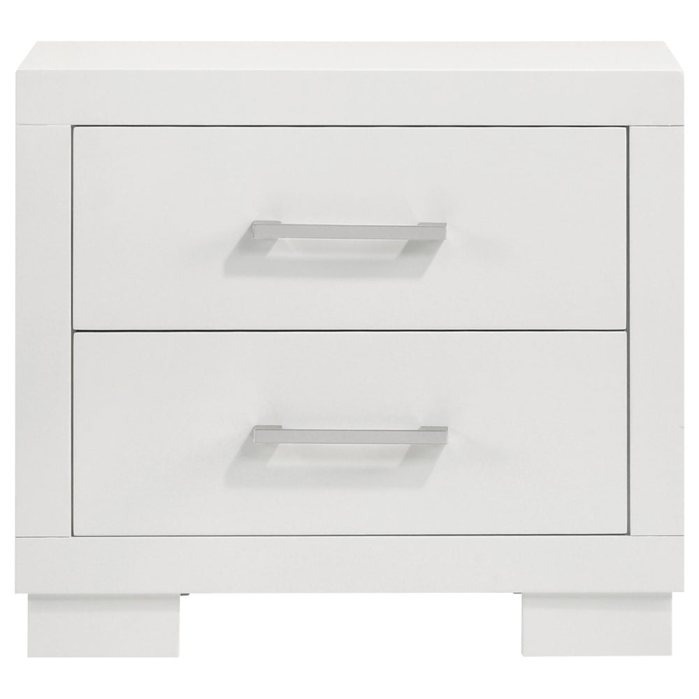 English Elm Tokyo White 5-Piece Platform Bedroom Set: Modern Minimalism With Nightstands, Dresser & Mirror B062S00976-GIGA