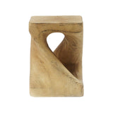 Christopher Knight Home® - Noble House - - Mgo Twist Shape Side Table, Wood-Like Texture, Natural Color