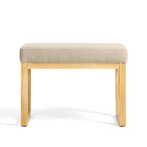 English Elm Shoe-changing Bench Solid Wood Frame Loop Yarn Cushion Compact Entryway Seat Brown W487P384370