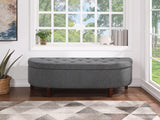 OSP Home Furnishings Jaycee Storage Bench Charcoal