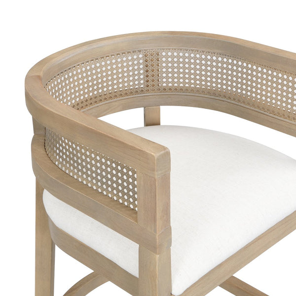 English Elm Christopher Knight Home® - Wood Upholstered Arm Bar Stools Set Of 2 - Beige & Walnut Finish, Perfect For Cozy Kitchen Spaces! N771P265581A