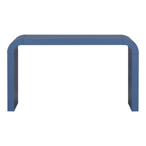 English Elm U_style Acacia Veneer Minimalist Console Table Slim Two Leg Frame for Entryway Halls N711P213374V