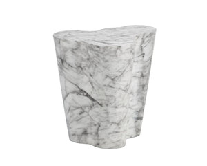 Sunpan Ava Contemporary Side Table - Unique Concrete Design with Eye-Catching Finish for Any Space Marble Look