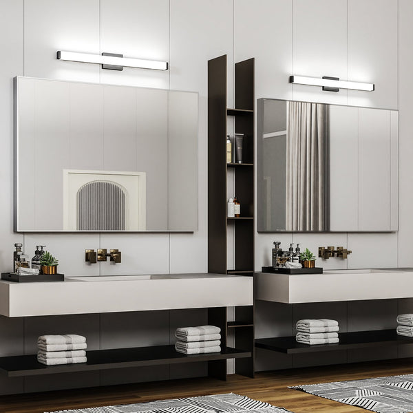English Elm Bathroom Vanity Light Black - 33" Modern Led Light For Bright, Energy-Efficient Bathroom Illumination W2312P374951