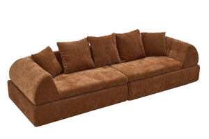 English Elm Cloud Modular Sectional with Ottoman Sink-in Cushions for Relaxed Living Spaces W3728S00010