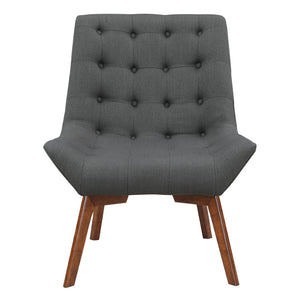 OSP Home Furnishings Shelly Tufted Chair Charcoal