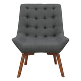 OSP Home Furnishings Shelly Tufted Chair Charcoal