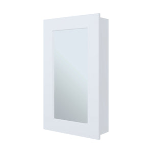 English Elm Parks Wall-Mounted Medicine Cabinet with Mirrored Door, Three Interior Shelves for Bathroom Storage White 31.1 L x 19.3 W x 3.5 H B128P237174
