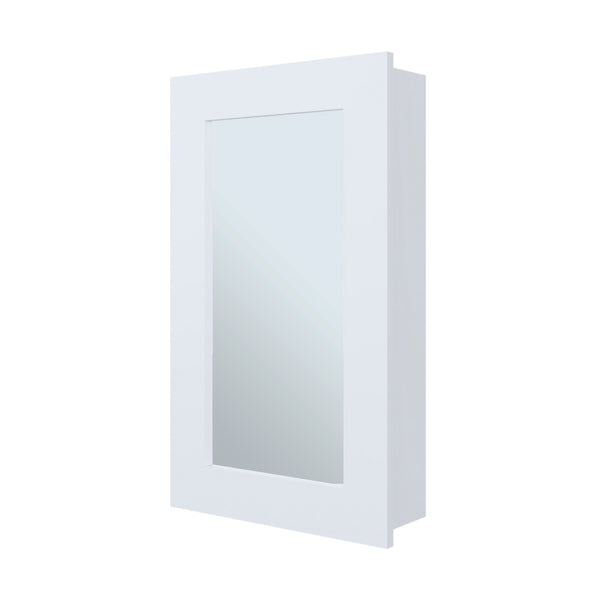 English Elm Parks Wall-Mounted Medicine Cabinet with Mirrored Door, Three Interior Shelves for Bathroom Storage White 31.1 L x 19.3 W x 3.5 H B128P237174