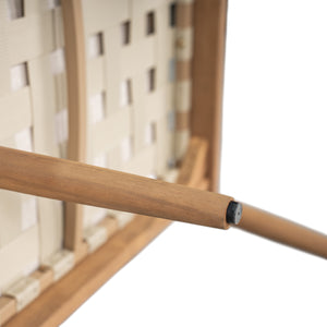 English Elm Christopher Knight Home® - Verona Outdoor Acacia Wood Loveseat With Beige Cushion, Handwoven Rope Detail For Stylish Comfort N775P309257A