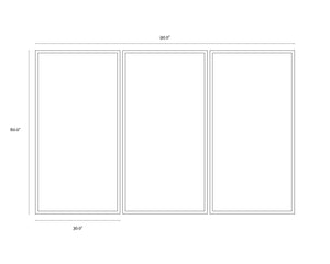 Sunpan Geo Forms Wall Art Set - Hand-Painted Black & Grey Geometric Triptych for Modern Home Decor