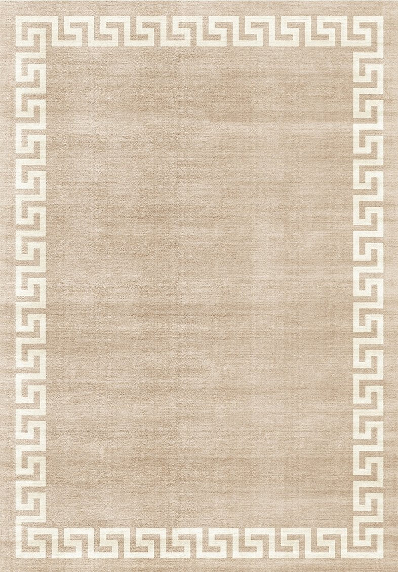 English Elm TOUCAN Washable 5'x7' Non-Slip Area Rug Beige - Low Pile, Durable, Kid & Pet Friendly, Machine Washable B186P261400