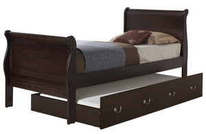 English Elm Charming Traditional Full Bed Frame with Warm Finish, Durable Particle Board Construction, 44"H x 61"W x 84"D Cappuccino 78 L x 14 W x 6 H B078S00335