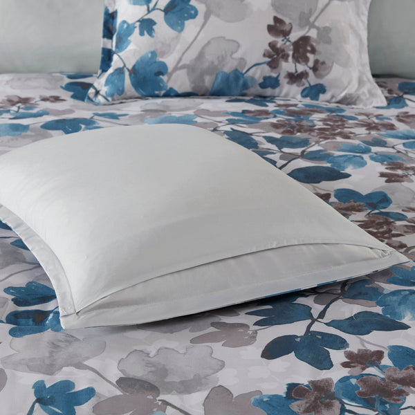 JLA Home Madison Park Essentials - Comforter ultra-soft botanical microfiber set with coordinating sheets, bonus pillowcases, built-in pockets for bedside storage and fade-resistant design 90 L x 80 W x 1.5H MPE10-1055
