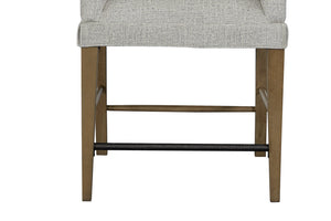 English Elm Upholstered Chair with Hickory Veneer Cashew Finish, Polyester Fabric Comfort, Stylish Backrest Almond 35.5 L x 26.25 W x 29 H B2699P383852