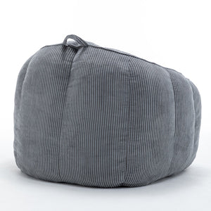 English Elm Giant Corduroy Bean Bag with Armrests Shredded Foam Lounge Chair for Living Room Dark Gray W2200P442623
