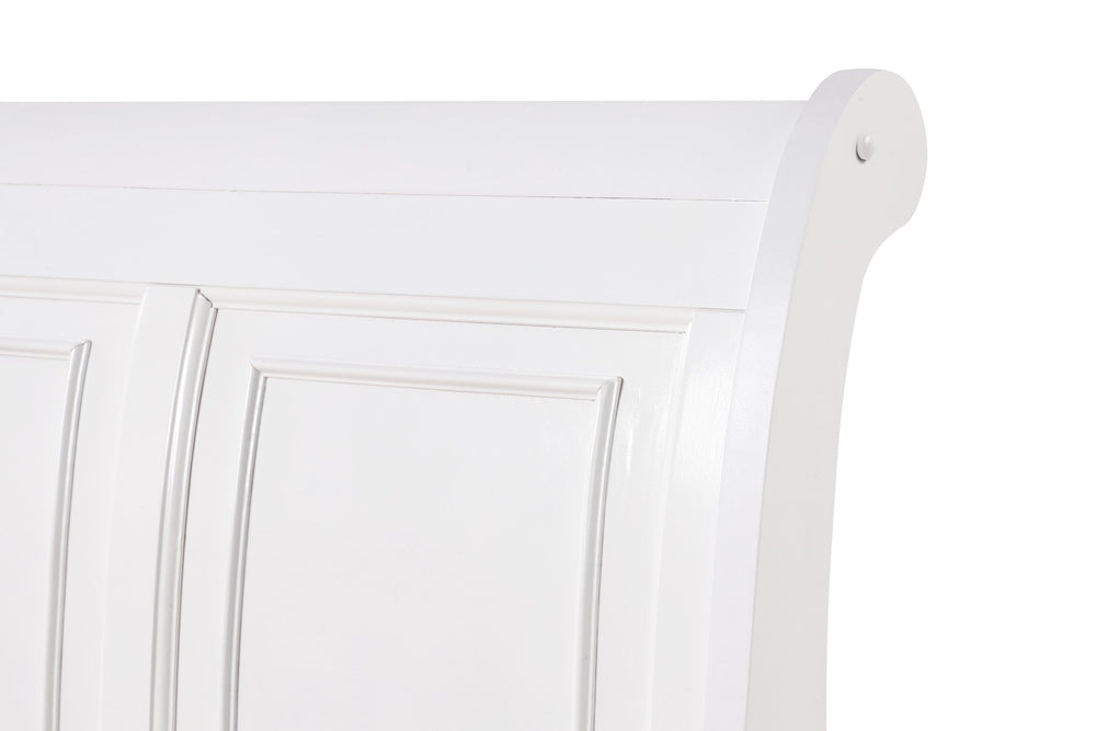 English Elm Meade Elegant White Queen Bed With Storage Footboard - Maximize Space, Style & Organization Effortlessly B078S00565