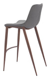 Magnus Barstool - Set of 2 Slate Gray & Walnut 109938 Zuo Modern