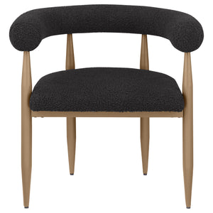 English Elm 2pc Mid-century Dining Side Chairs with Foam Padded Seats and Spindle Back in Neutral Wheat Upholstery Black 55.12 L x 32.68 W x 7.87 H B011P301318