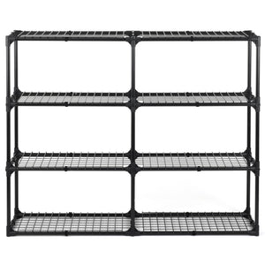 English Elm 4-shelf Wire Shelving Unit with Dust Cover Heavy Duty Steel Rack for Garage Storage W285P166901