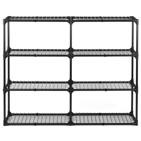 English Elm 4-shelf Wire Shelving Unit with Dust Cover Heavy Duty Steel Rack for Garage Storage W285P166901