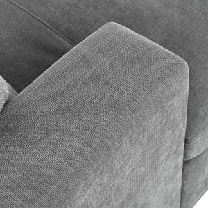 English Elm Mirod Oversized Chaise Lounge with Birch Legs Pillow Back Polyester Upholstered Seating Gray N760P196662E