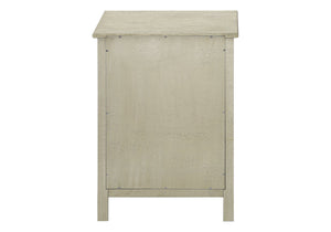 English Elm Accent 2-Tier Narrow End Table with Drawer and Shelf, Transitional Veneer Top, Solid Wood Legs for Compact Spaces White 28 L x 19 W x 7 H B2710P219487
