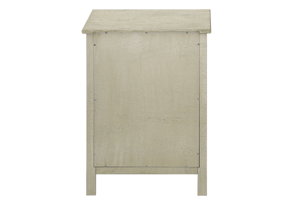 English Elm Accent 2-Tier Narrow End Table with Drawer and Shelf, Transitional Veneer Top, Solid Wood Legs for Compact Spaces White 28 L x 19 W x 7 H B2710P219487