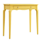 Homelegance By Top-Line Cayenne 1-Drawer Wood Accent Console Sofa Table Yellow Rubberwood