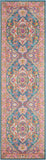 Nourison Passion PSN20 Machine Made Power-loomed Floral Border Indoor Only Bohemian  Rug Teal Multicolor, Teal Multicolor 100% Polypropylene 99446486530