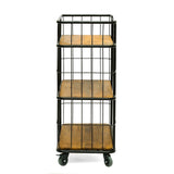 Christopher Knight Home® - Noble House - Colwill Modern Industrial Handcrafted Mango Wood Kitchen Cart with Wheels, Natural and Black