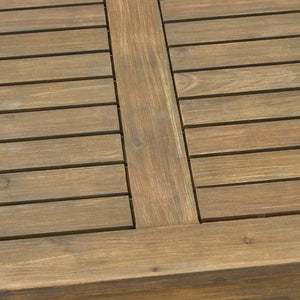English Elm Perla Square Acacia Wood Coffee Table Grey Finish Indoor Outdoor Patio Living Room 59098.00GRY