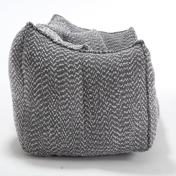 English Elm Soft Plush Foam Beanbag Chair for Two People, Square Recliner Sofa With Superfiber Comfort Embrace Grey W1996P252274