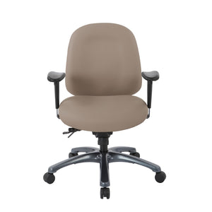 OSP Home Furnishings Multi-function Ergonomic Mid Back Office Chair with Lumbar Support and Titanium Base Stratus 8512-R103