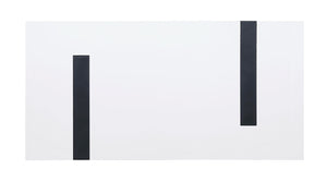 English Elm Modern Sculpted Sofa Table with Two-Tone Finish, Open Shelves for Display and Minimalist Storage Elegance Black,White 28 L x 28 W x 7 H B2741P357615