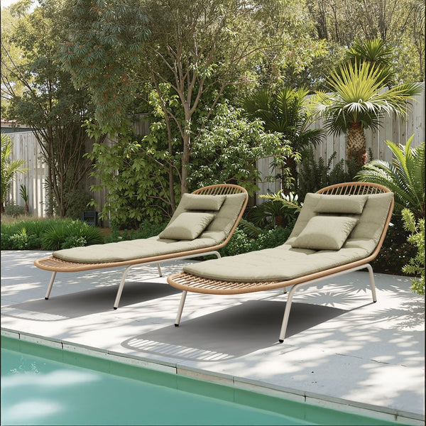 Skim Lounge Chair - Multicolor Outdoor Seating with Stylish Design, Durable Fabric & Rattan Weave