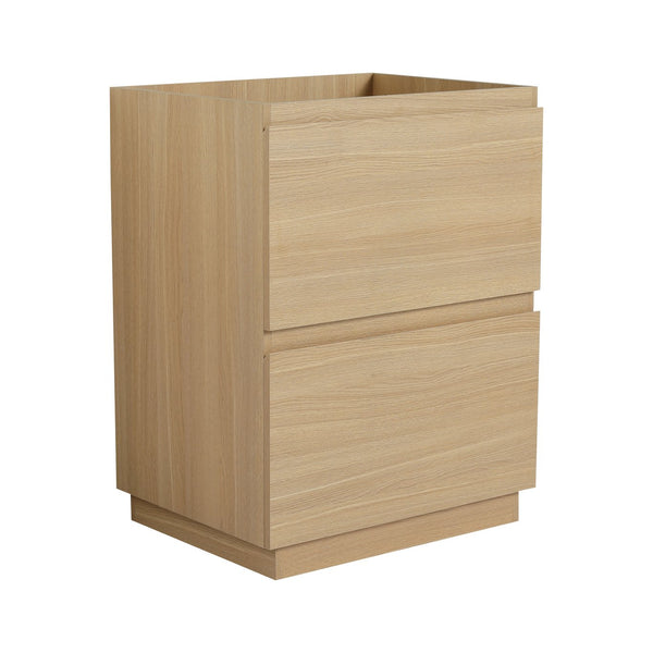 English Elm 24" Engineered Wood Bathroom Vanity with Dual Drawers, Freestanding Storage Cabinet, 24" x 18" x 35" Oak W1972P188241
