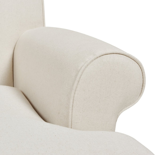 English Elm Jennifer Taylor Home - Alana Lawson Three-Cushion Tightback Sofa In Light Beige Linen - Stylish, Durable, And Comfortable Seating B2719P238313