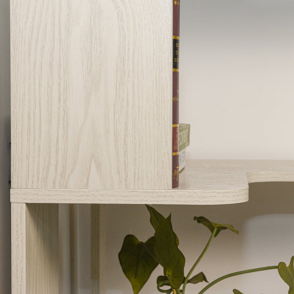 English Elm 90cm L-shaped Corner Bookshelf Five Tier Open Storage for Office Bedroom Living Room W2899P444148