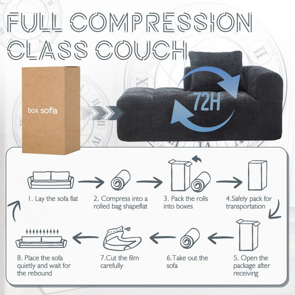 English Elm United We Win Chenille Loveseat Sofa | Modern Minimalist Sleeper For Small Spaces & Cozy Living Rooms W1568P255149-GIGA