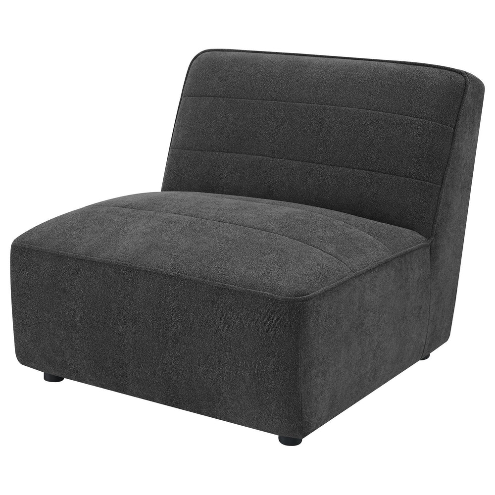 English Elm Ortega Boucle Armless Chair in Dark Charcoal — Deep Seating, Textured Fabric, Modular Lounge Comfort (97) B062P375541