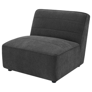 English Elm Ortega Boucle Armless Chair in Dark Charcoal — Deep Seating, Textured Fabric, Modular Lounge Comfort (97) B062P375541