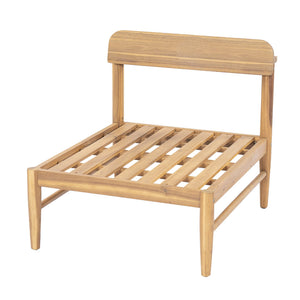 English Elm Terassi Solid Acacia Armless Outdoor Sofa Teak Finish Weatherproof Patio Seating N775P372827T