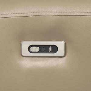 English Elm Contemporary Sandbach Manual Glider Recliner with Padded Track Arms, Smooth Motion, Soft Neutral Fabric Upholstery Beige 31 L x 36 W x 27 H B2741P387653