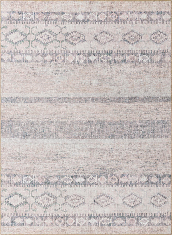 Unique Loom Timeless Verona Machine Made Geometric Rug Gray, Ivory/Light Brown/Green 7' 7" x 10' 6"