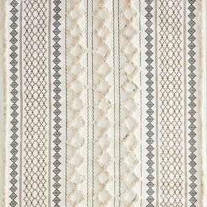 JLA Home INK+IVY - Cotton Imani Aztec Shower Curtain with Chenille Trim — 72x72 OEKO-TEX Cotton, Boho Texture II70-1121