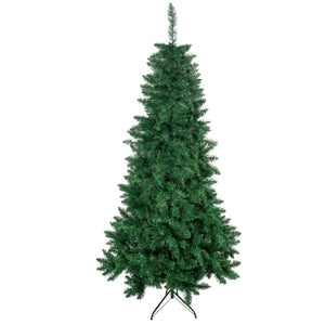 English Elm Homcom 7Ft Half Artificial Christmas Tree - Space-Saving Holiday Décor With 520 Lifelike Branches W2225P229610